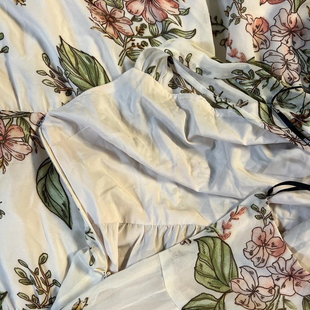 White floral dress forever 21 - Picture 5 of 6